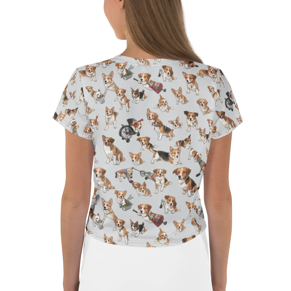 Good Dog Parade on Crop Tee — Back