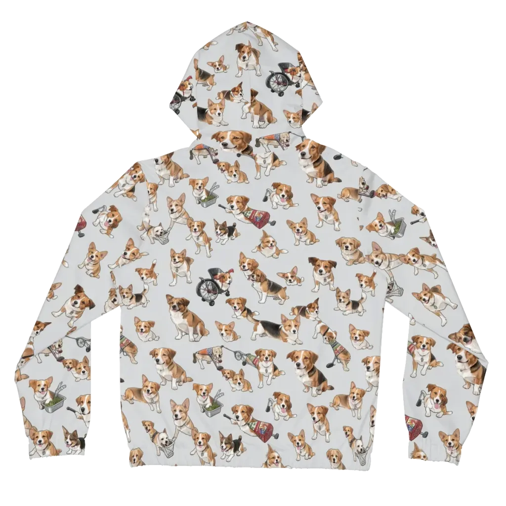 Good Dog Parade on Women's Full-Zip Hoodie — Back