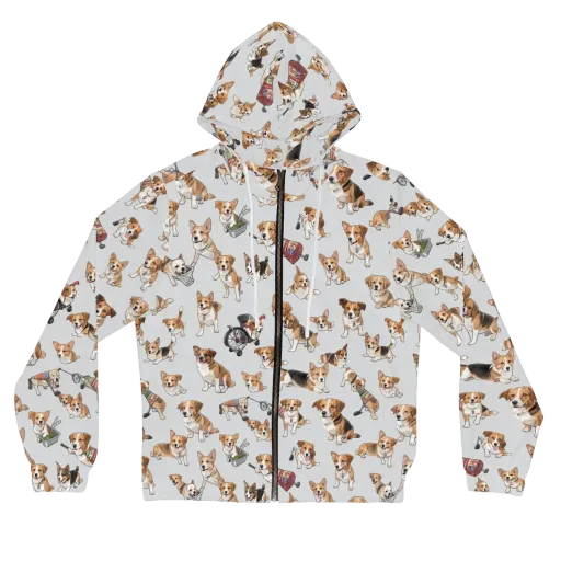 Good Dog Parade on a Women's Full-Zip Hoodie