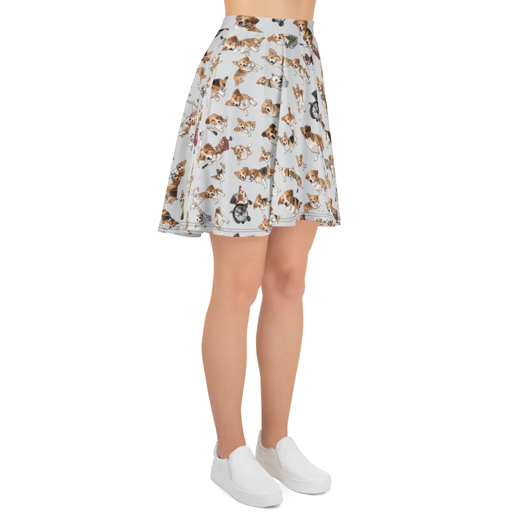 Good Dog Parade on Skater Skirt — Right
