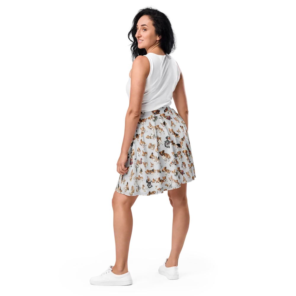 Good Dog Parade on Skater Skirt — Back