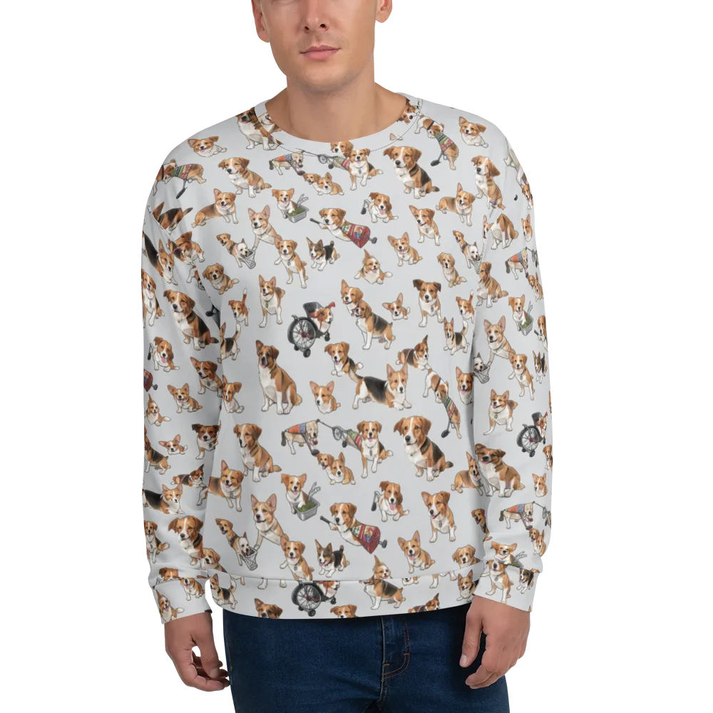 Good Dog Parade on Sweatshirt — Front