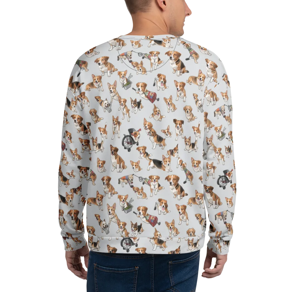 Good Dog Parade on Sweatshirt — Back