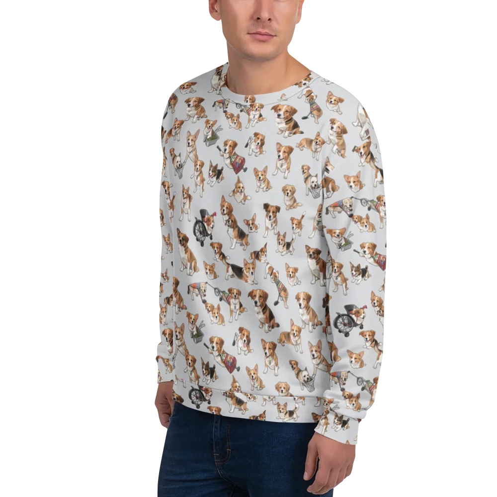 Good Dog Parade on Sweatshirt — Left Front