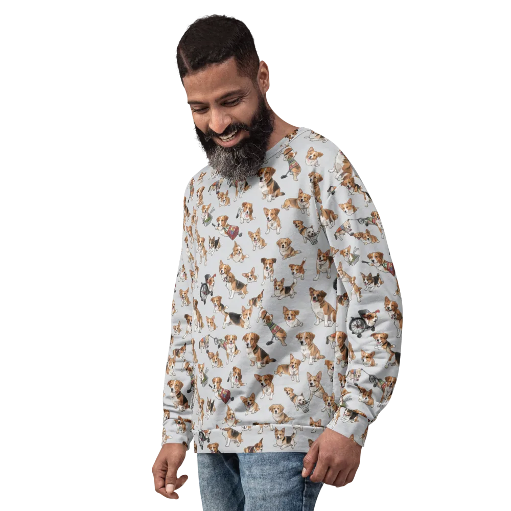 Good Dog Parade on Sweatshirt — Left Front