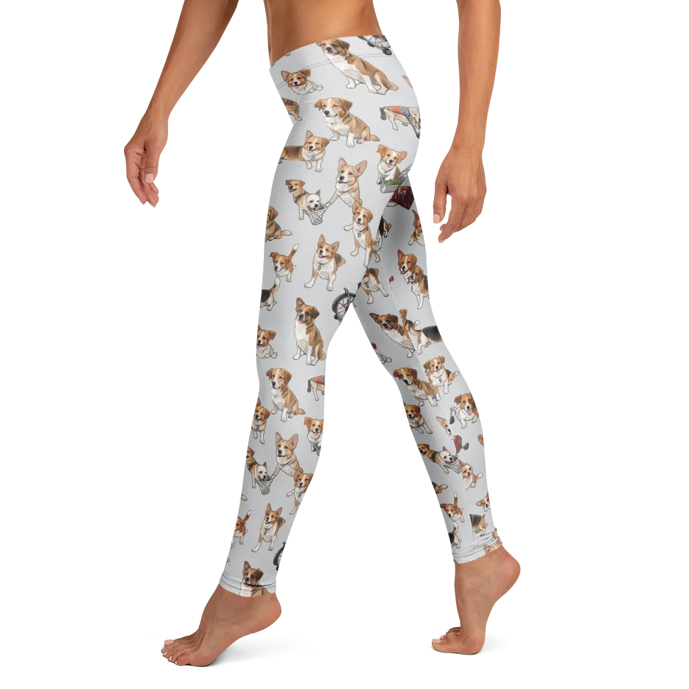 Good Dog Parade on Leggings — Left