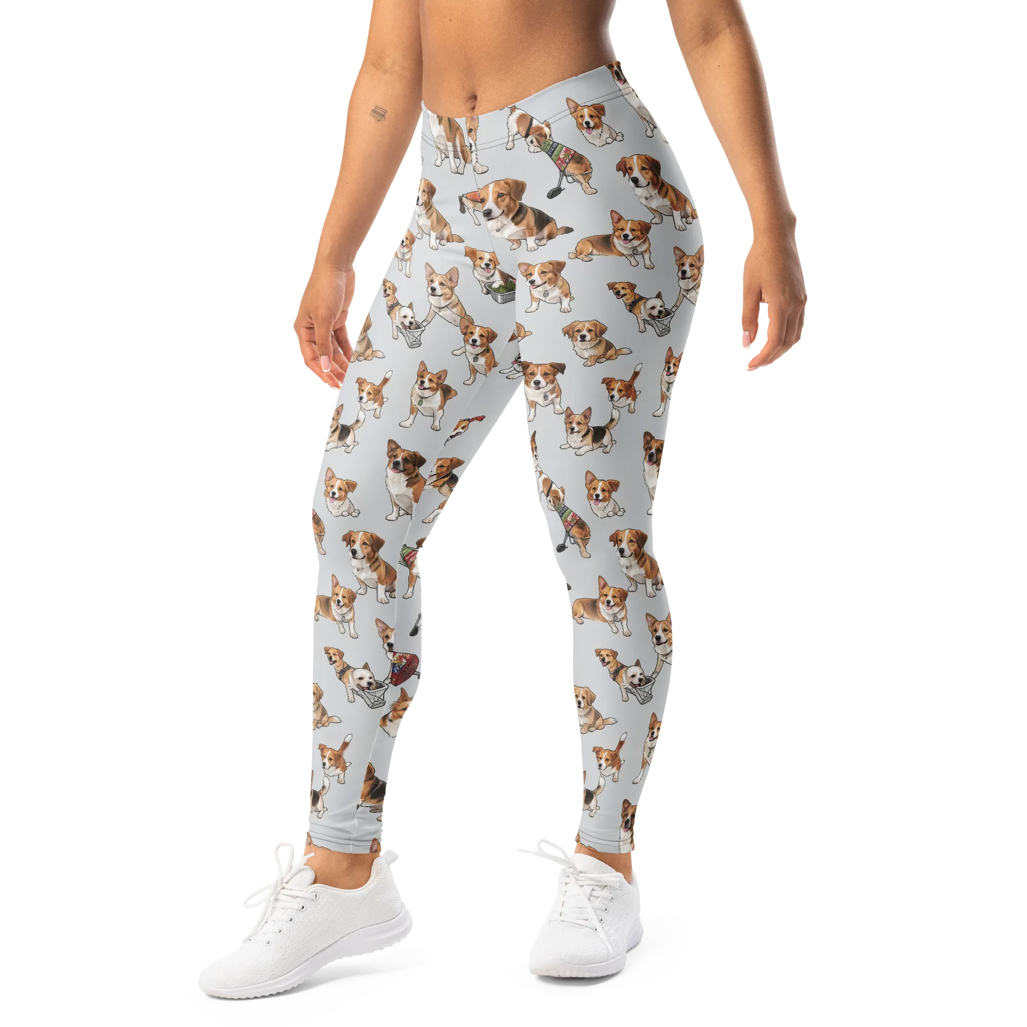 Good Dog Parade on Leggings — Left Front