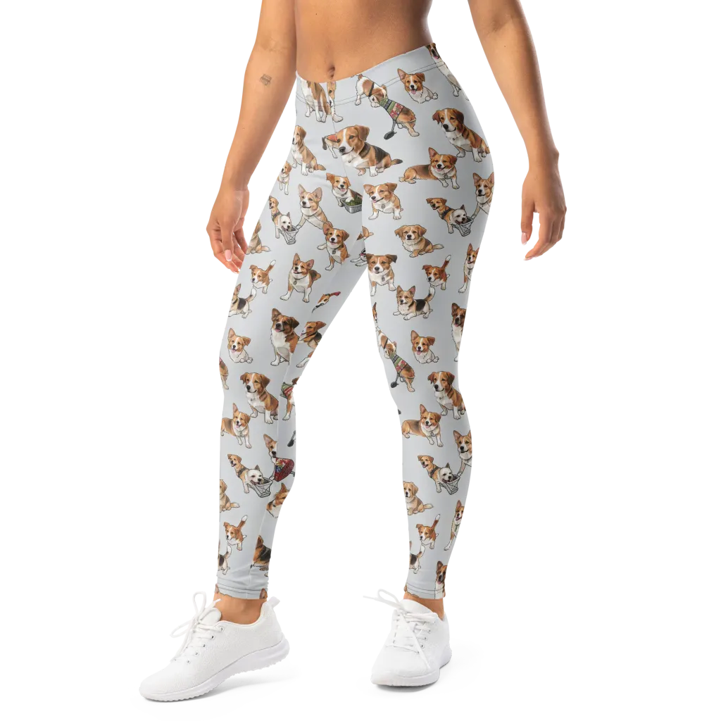 Good Dog Parade on Leggings — Left Front