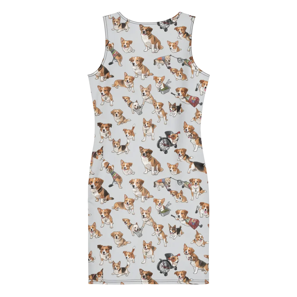 Good Dog Parade on Bodycon Dress — Back