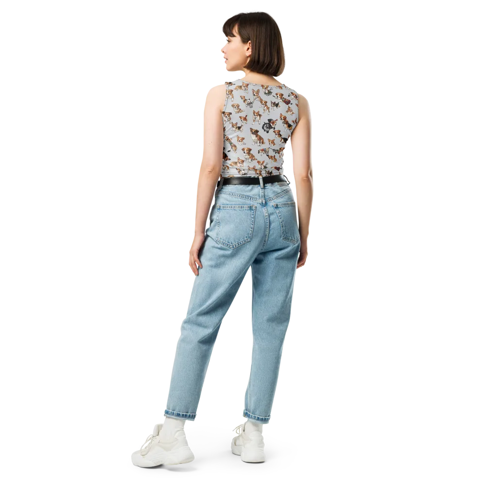 Good Dog Parade on Crop Top — Back