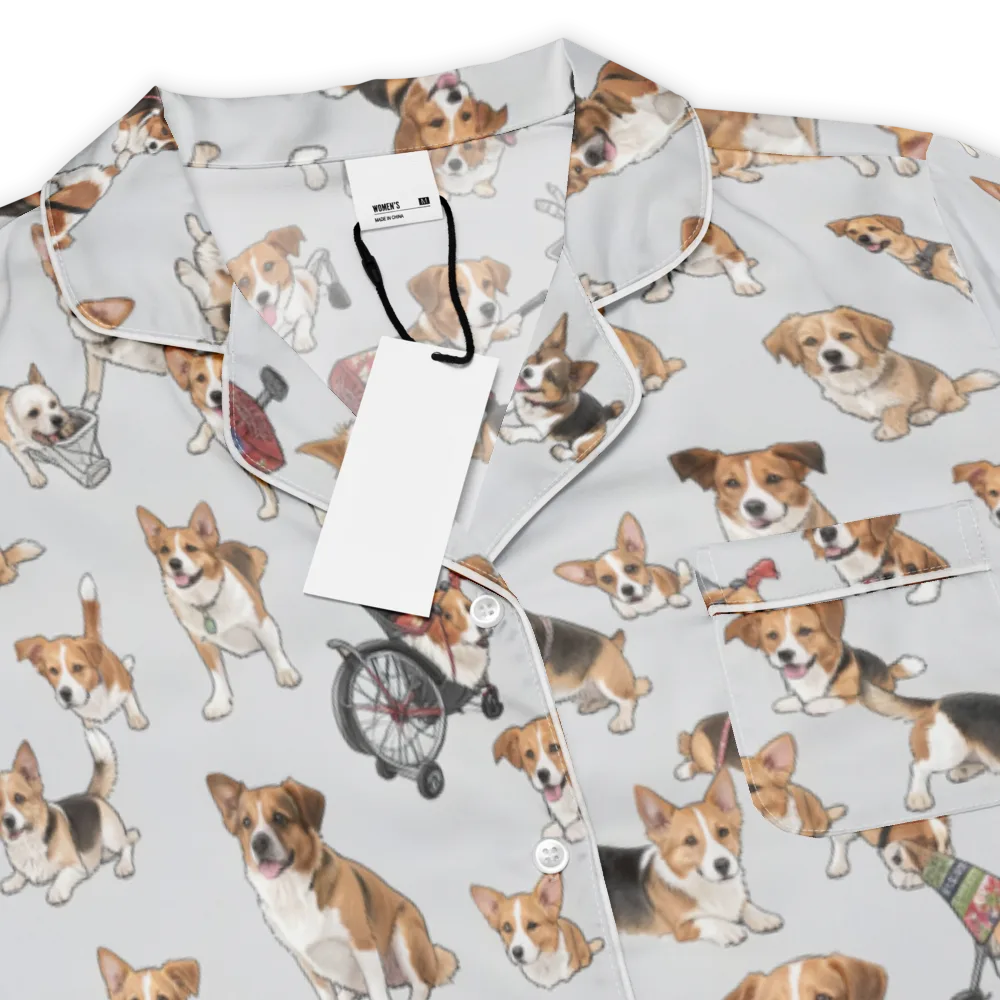 Good Dog Parade on Women's Short Sleeve Pajama Top — Product details