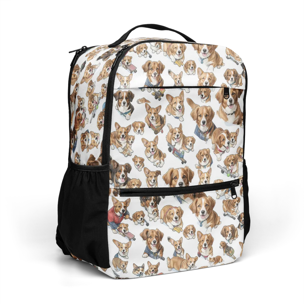 Paws On Parade on Utility Backpack — Right Front