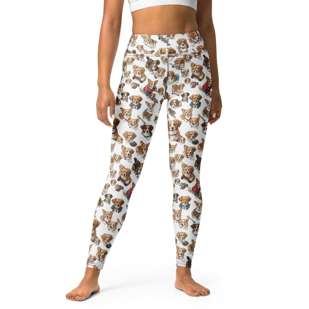 Paws On Parade on Yoga Leggings — Front