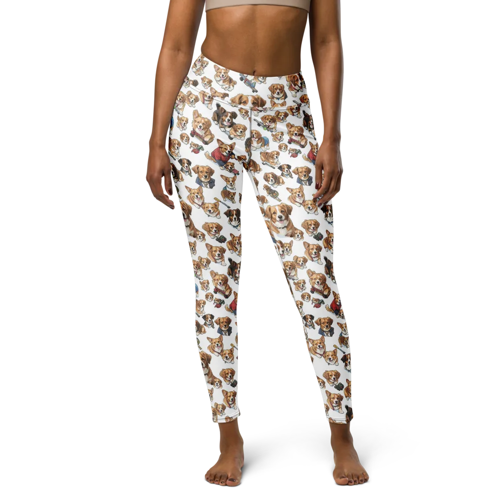 Paws On Parade on Yoga Leggings — Front