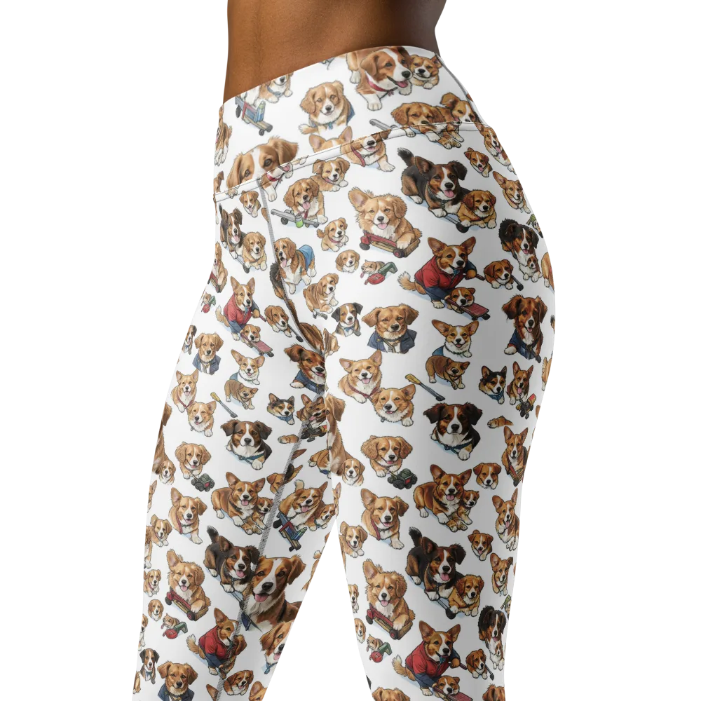 Paws On Parade on Yoga Leggings — Left Front