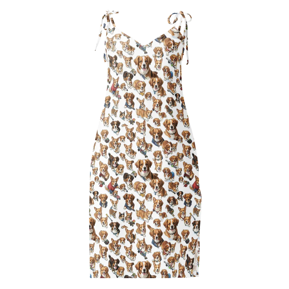 Paws On Parade on Slip Dress — Front