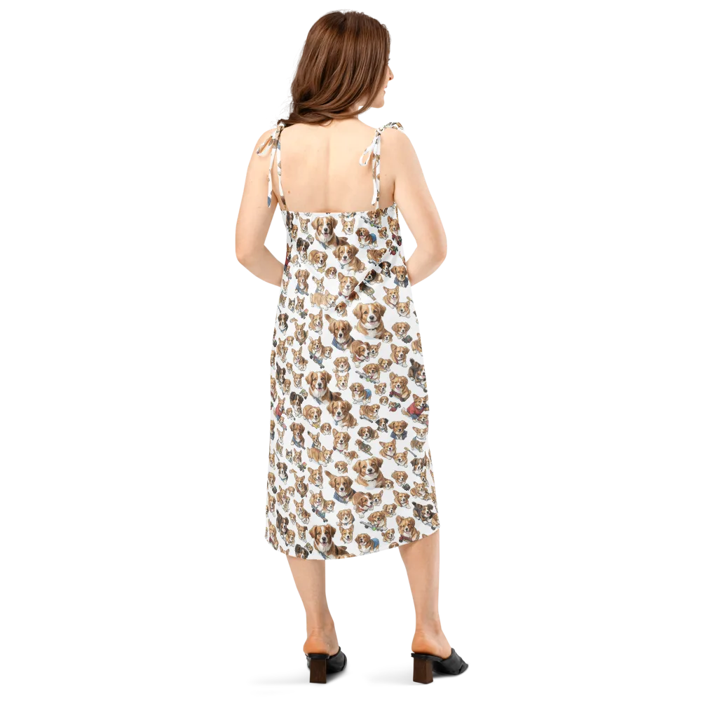 Paws On Parade on Slip Dress — Back
