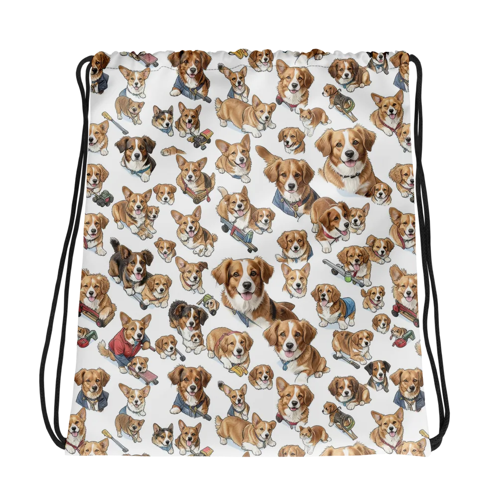 Paws On Parade on Drawstring Bag — Photo