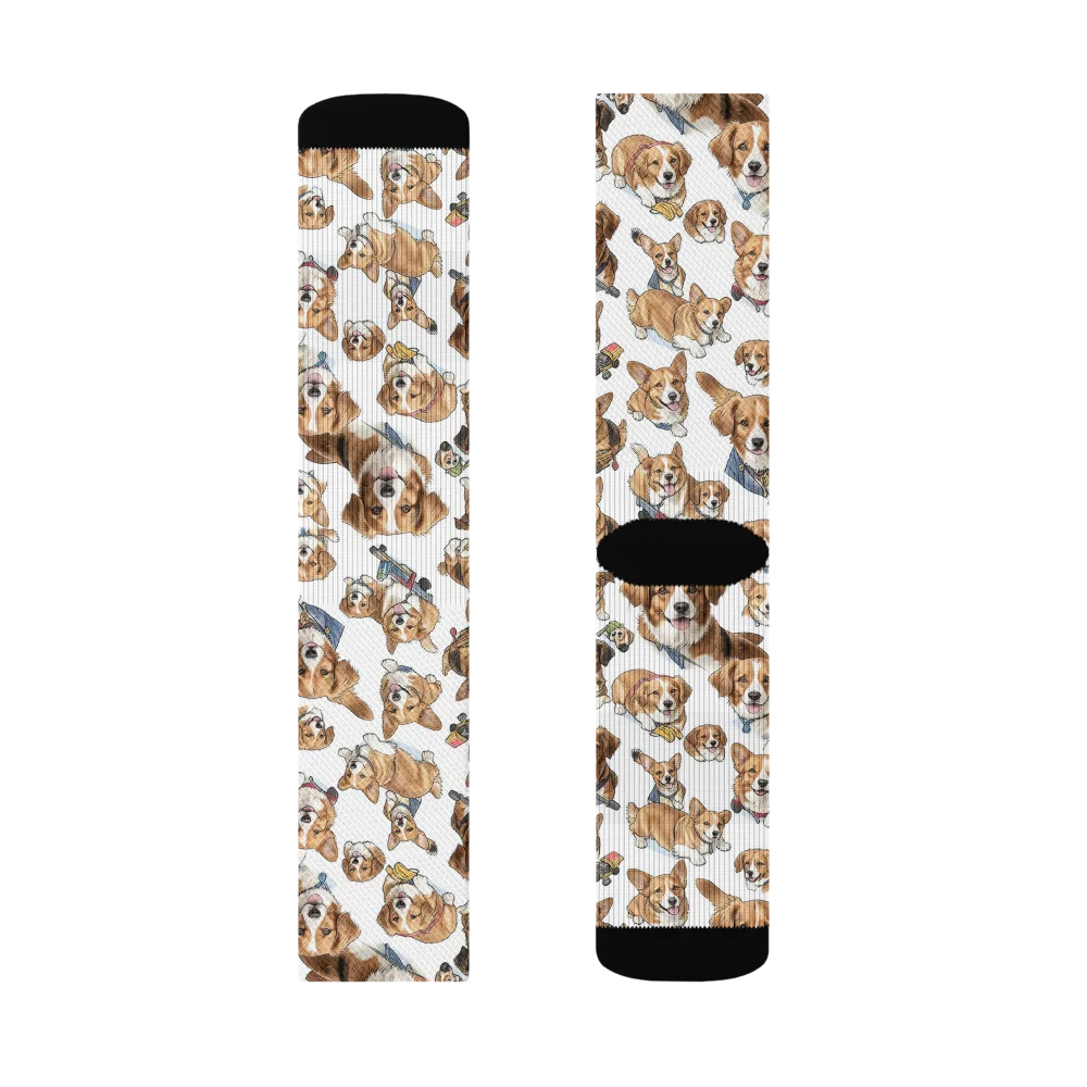 Paws On Parade on Socks — Right Sock