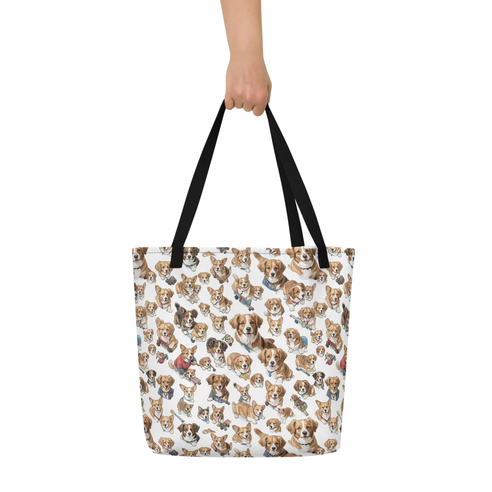 Paws On Parade on Large Tote Bag W/ Pocket — Front