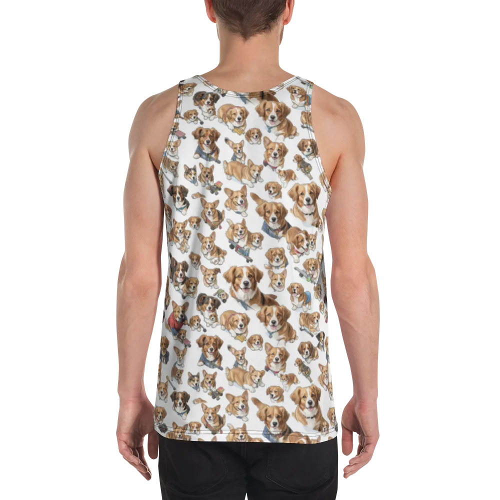 Paws On Parade on Men's Tank Top — Back