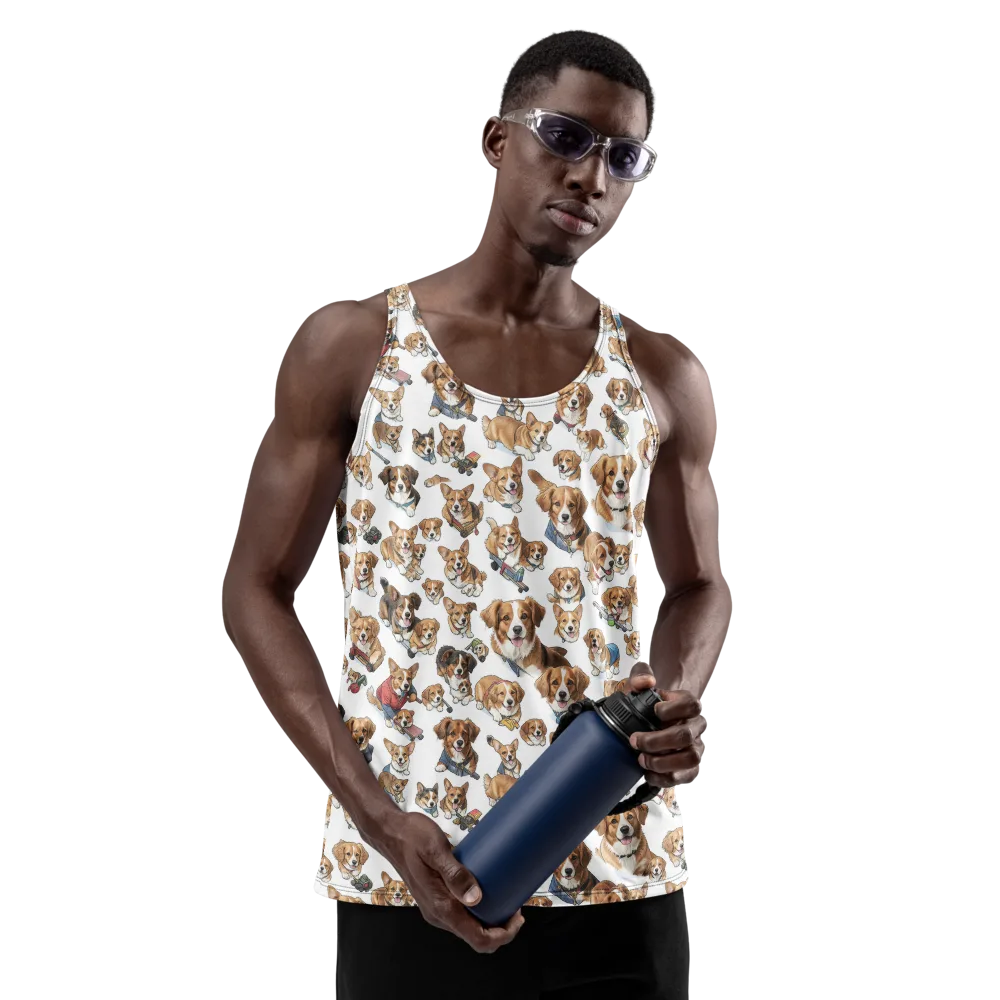 Paws On Parade on Men's Tank Top — Front