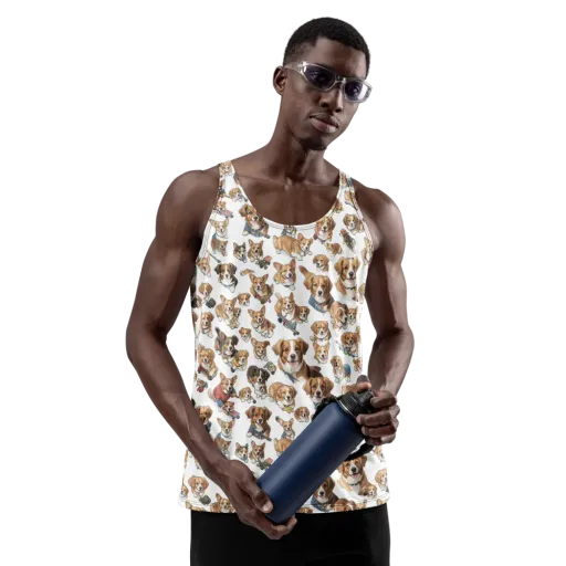 Paws On Parade on a Men's Tank Top