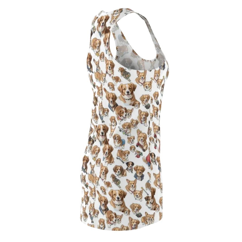 Paws On Parade on Racerback Dress — Back Side