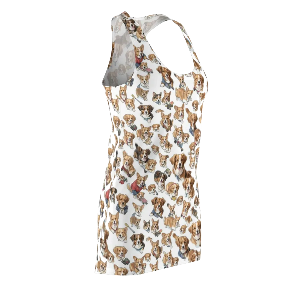 Paws On Parade on Racerback Dress — Front Side