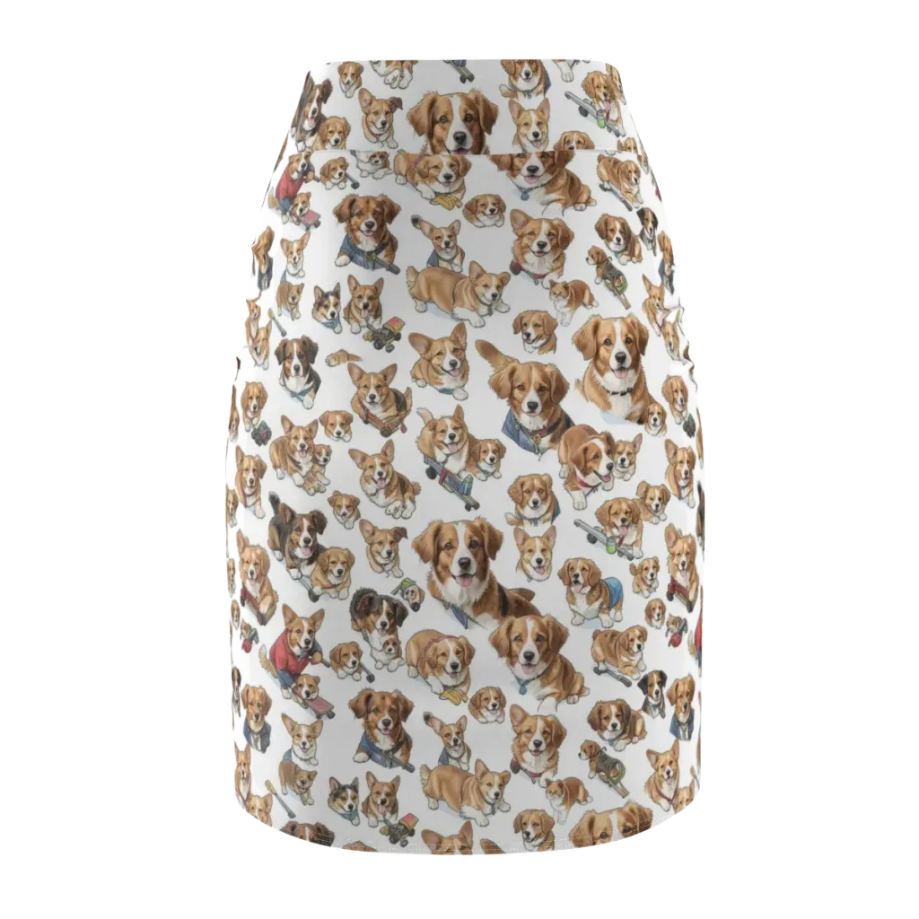 Paws On Parade on Pencil Skirt — Back