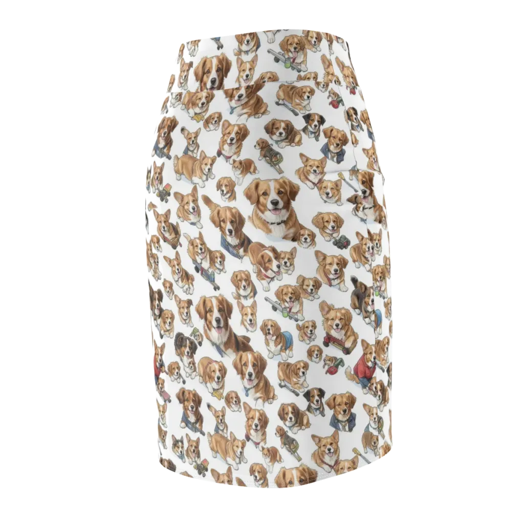 Paws On Parade on Pencil Skirt — Back Side