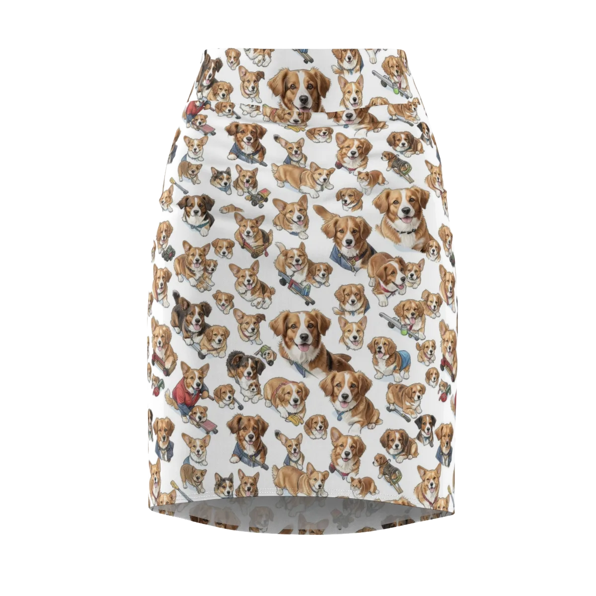 Paws On Parade on Pencil Skirt — Front