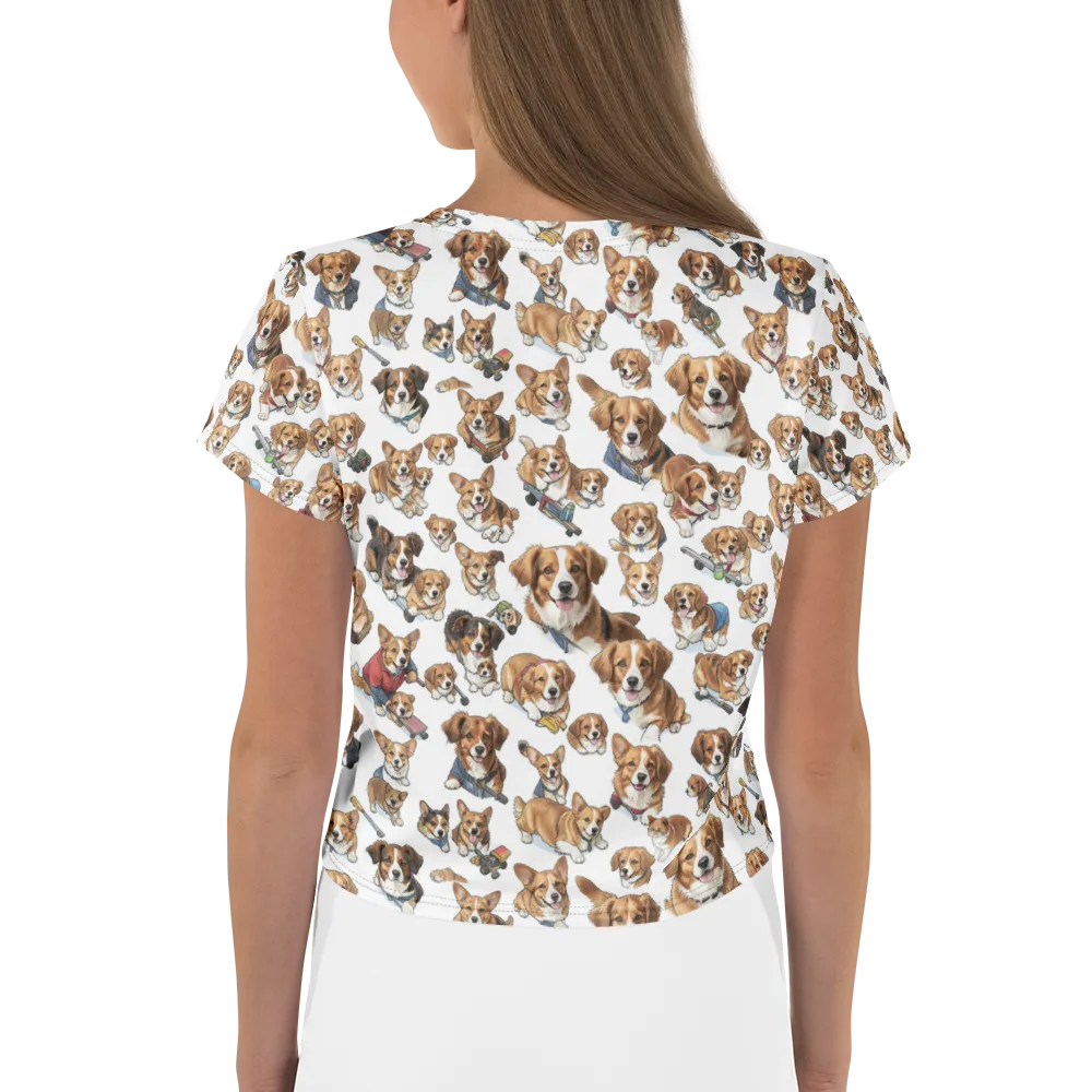 Paws On Parade on Crop Tee — Back