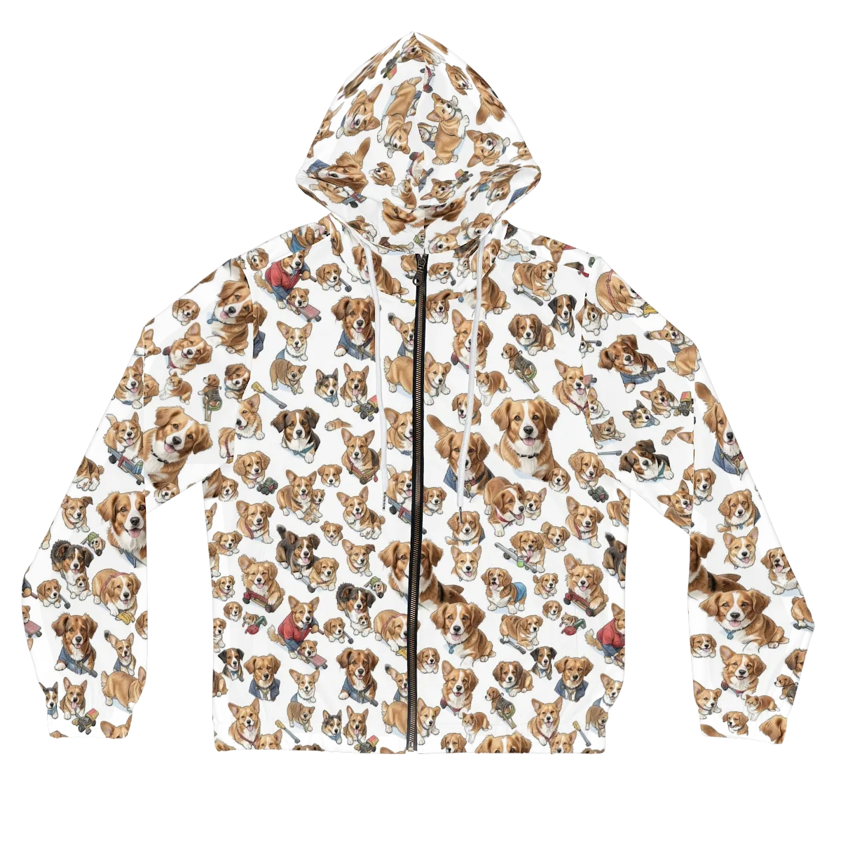 Paws On Parade on Women's Full-Zip Hoodie — Front