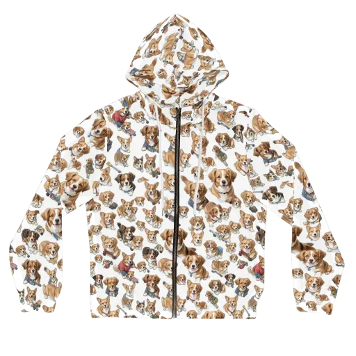 Paws On Parade on a Women's Full-Zip Hoodie