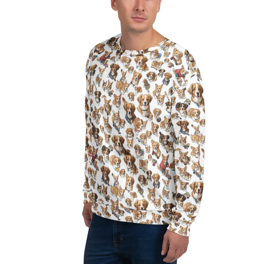 Paws On Parade on Sweatshirt — Left Front