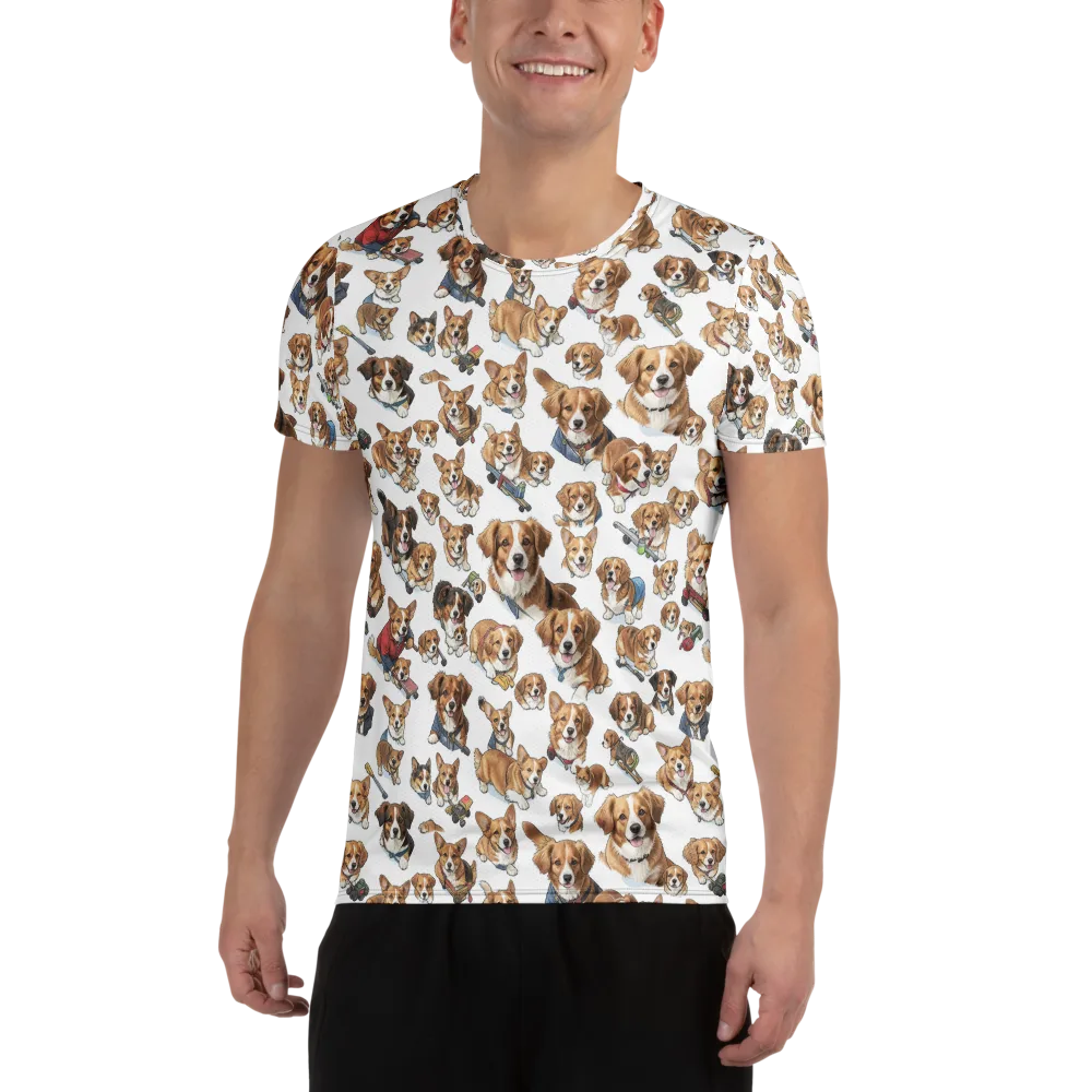 Paws On Parade on Men's Athletic T-Shirt — Front