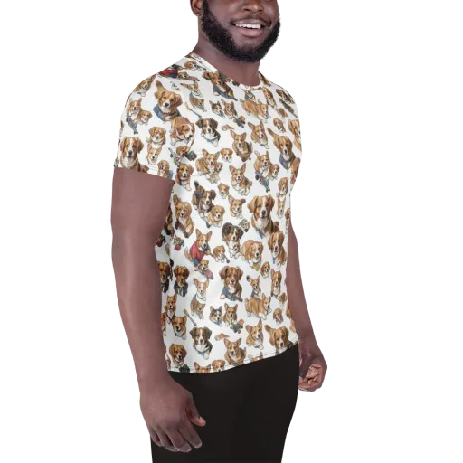 Paws On Parade on a Men's Athletic T-Shirt