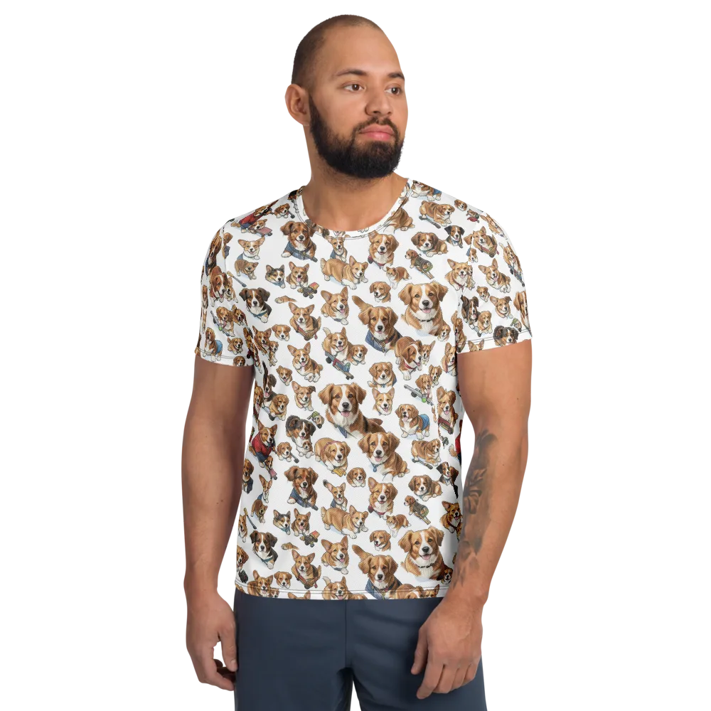 Paws On Parade on Men's Athletic T-Shirt — Front