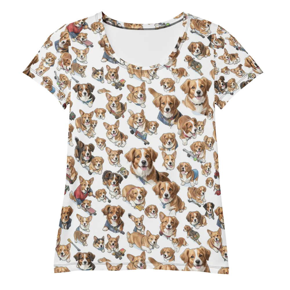 Paws On Parade on Women's Athletic T-Shirt — Front