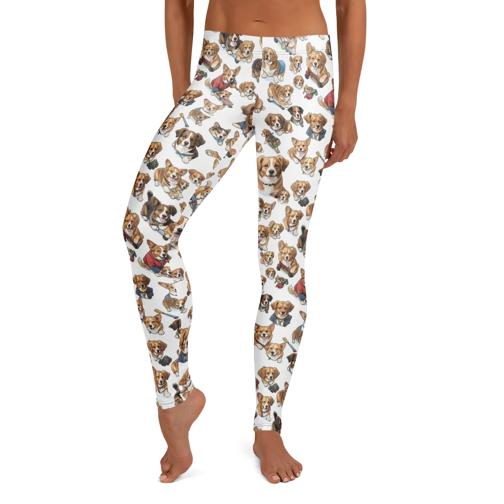 Paws On Parade on Leggings — Front