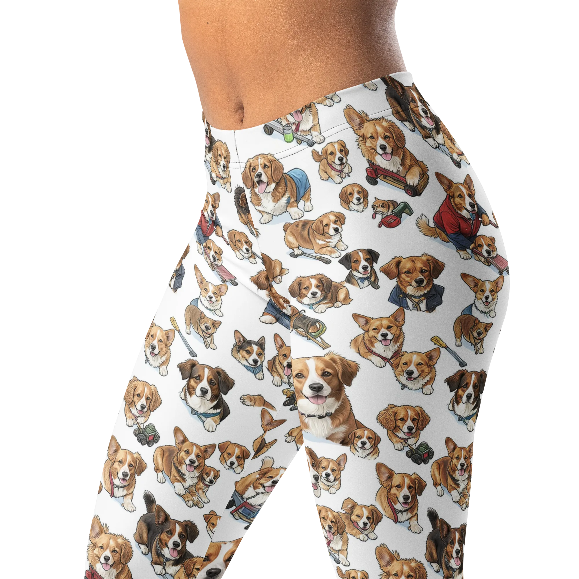 Paws On Parade on Leggings — Left Front