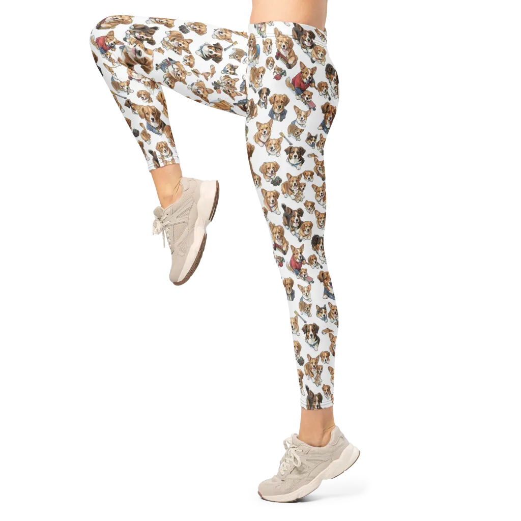 Paws On Parade on Leggings — Left