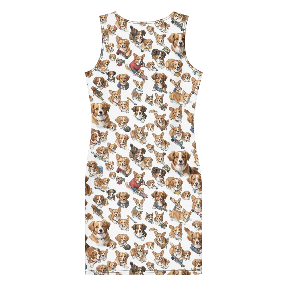 Paws On Parade on Bodycon Dress — Back
