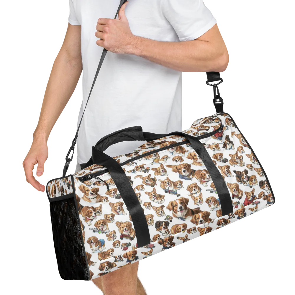 Paws On Parade on Duffle Bag — Right Front