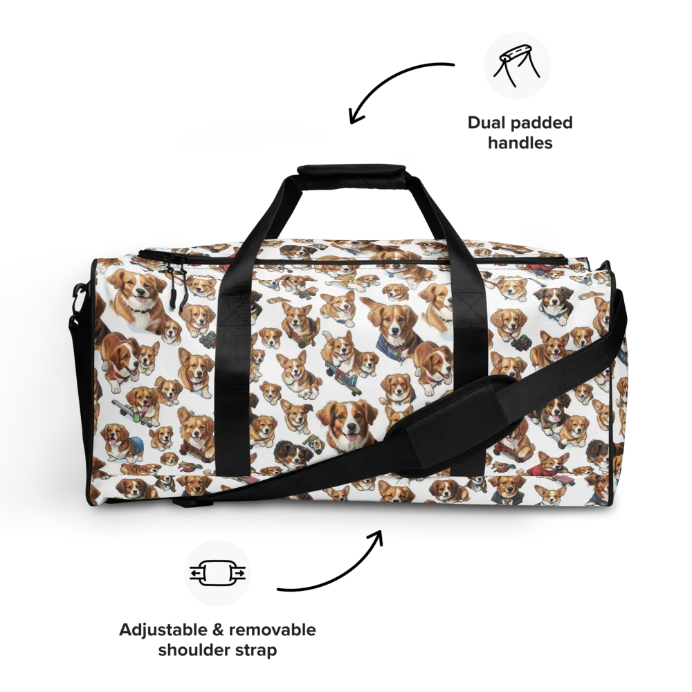 Paws On Parade on Duffle Bag — Front