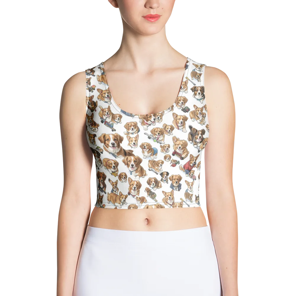 Paws On Parade on Crop Top — Front