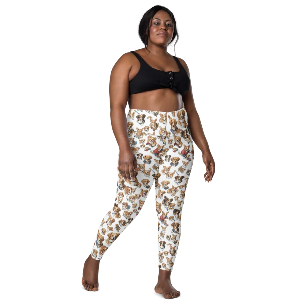 Paws On Parade on Leggings with Pockets — Front