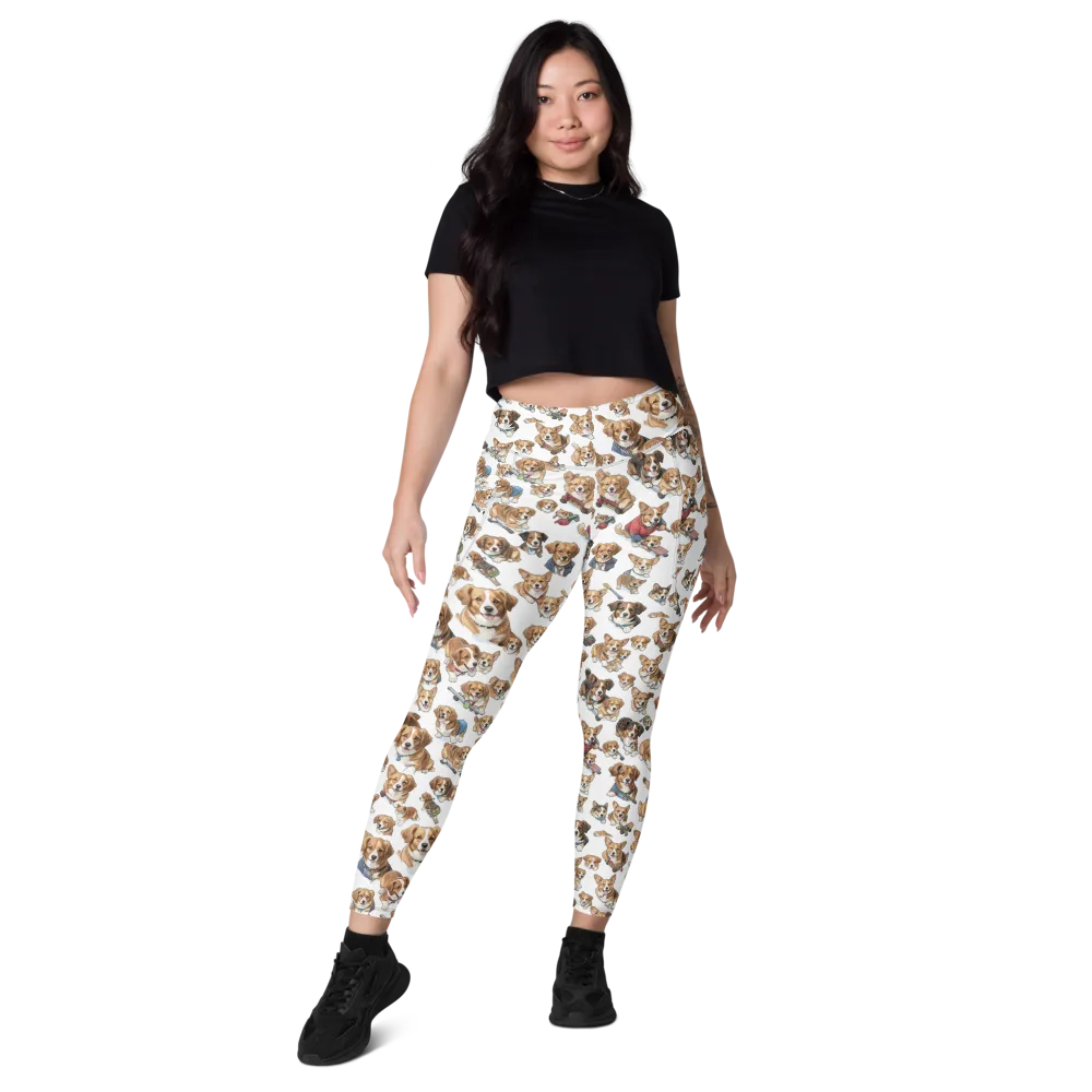 Paws On Parade on Leggings with Pockets — Front