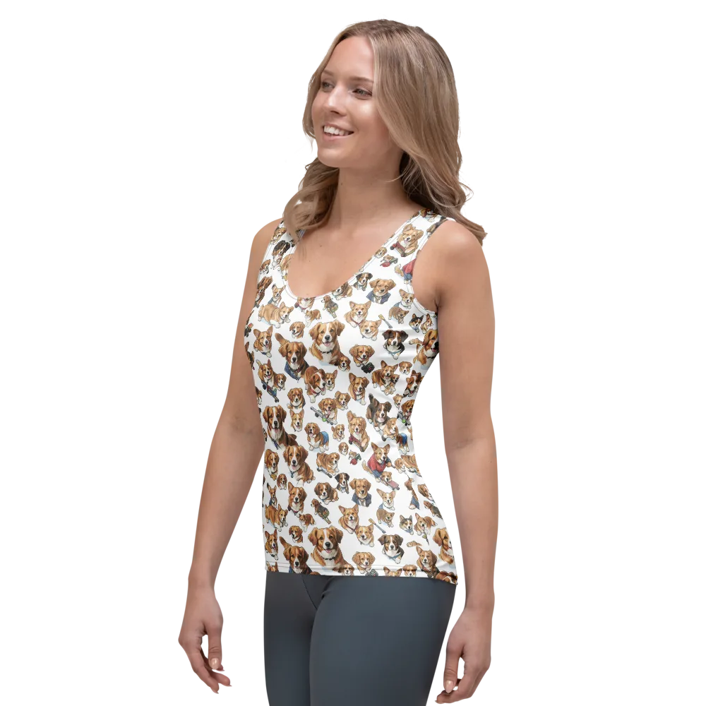 Paws On Parade on Women's Tank Top — Left Front
